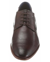 braune Leder Derby Schuhe von Daniel Hechter