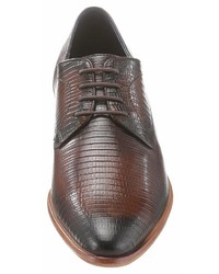 braune Leder Derby Schuhe von Daniel Hechter