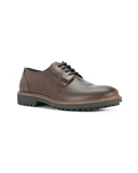 braune Leder Derby Schuhe von Cerruti 1881