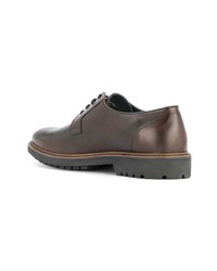 braune Leder Derby Schuhe von Cerruti 1881