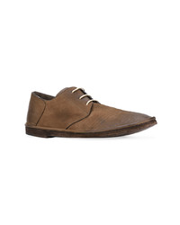 braune Leder Derby Schuhe von Del Carlo