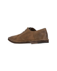 braune Leder Derby Schuhe von Del Carlo