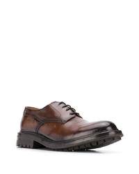 braune Leder Derby Schuhe von Officine Creative