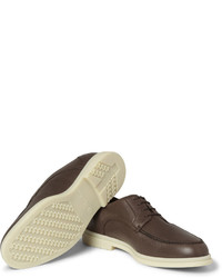 braune Leder Derby Schuhe von Loro Piana