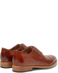 braune Leder Derby Schuhe von Paul Smith