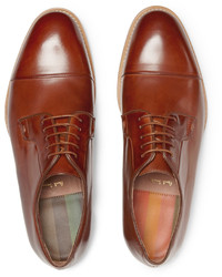 braune Leder Derby Schuhe von Paul Smith