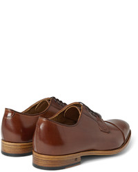 braune Leder Derby Schuhe von Paul Smith