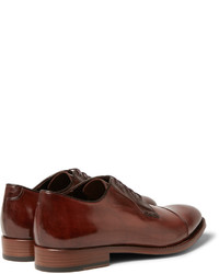 braune Leder Derby Schuhe von Paul Smith