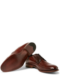 braune Leder Derby Schuhe von Paul Smith