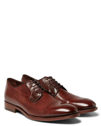 braune Leder Derby Schuhe von Paul Smith