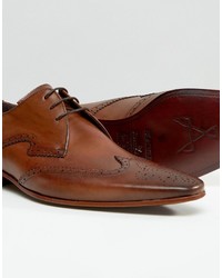 braune Leder Derby Schuhe von Jeffery West