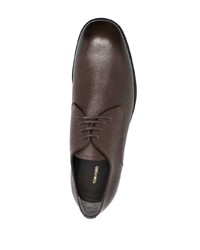 braune Leder Derby Schuhe von Tom Ford