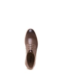 braune Leder Derby Schuhe von Greyder