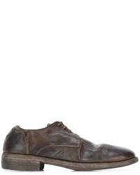 braune Leder Derby Schuhe von Guidi