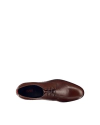 braune Leder Derby Schuhe von Hugo Boss