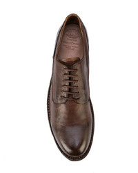 braune Leder Derby Schuhe von Officine Creative