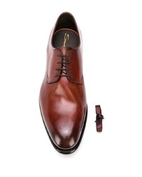 braune Leder Derby Schuhe von Santoni