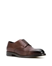 braune Leder Derby Schuhe von Doucal's