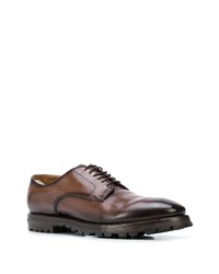 braune Leder Derby Schuhe von Officine Creative