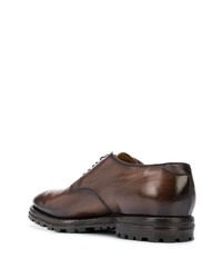 braune Leder Derby Schuhe von Officine Creative