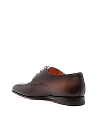 braune Leder Derby Schuhe von Santoni