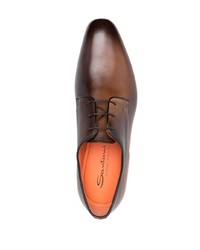 braune Leder Derby Schuhe von Santoni