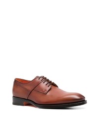 braune Leder Derby Schuhe von Santoni