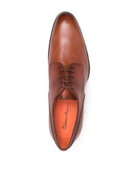 braune Leder Derby Schuhe von Santoni
