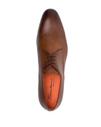 braune Leder Derby Schuhe von Santoni