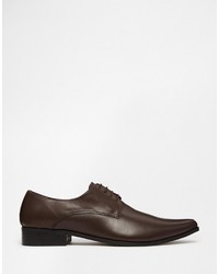 braune Leder Derby Schuhe von Frank Wright