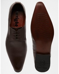 braune Leder Derby Schuhe von Frank Wright