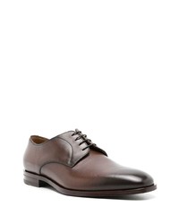 braune Leder Derby Schuhe von BOSS