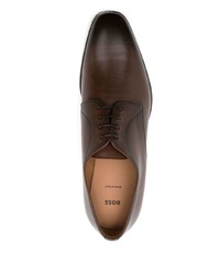 braune Leder Derby Schuhe von BOSS