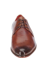 braune Leder Derby Schuhe von Melvin&Hamilton