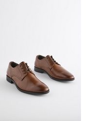 braune Leder Derby Schuhe von next