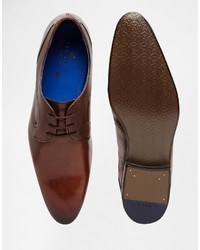 braune Leder Derby Schuhe von Ted Baker