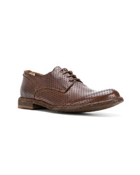 braune Leder Derby Schuhe von Officine Creative