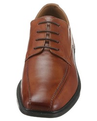 braune Leder Derby Schuhe von PETROLIO