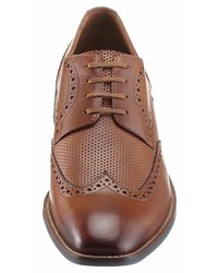 braune Leder Derby Schuhe von PETROLIO