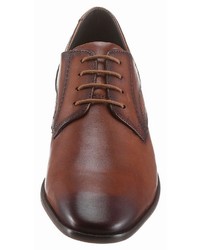 braune Leder Derby Schuhe von PETROLIO