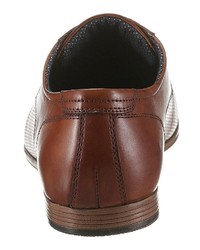 braune Leder Derby Schuhe von PETROLIO