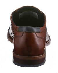 braune Leder Derby Schuhe von PETROLIO