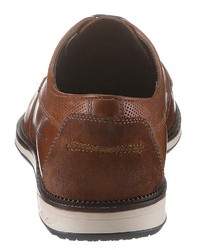 braune Leder Derby Schuhe von PETROLIO