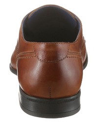 braune Leder Derby Schuhe von PETROLIO