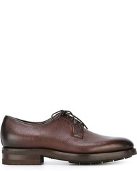 braune Leder Derby Schuhe von Santoni