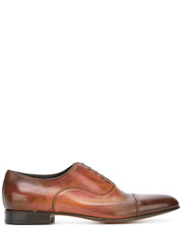 braune Leder Derby Schuhe von Santoni