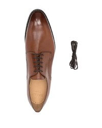 braune Leder Derby Schuhe von Bally