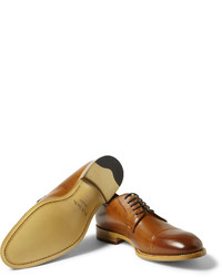 braune Leder Derby Schuhe von Paul Smith
