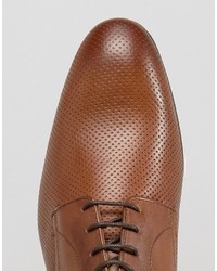 braune Leder Derby Schuhe von Base London