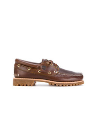 braune Leder Derby Schuhe von Timberland